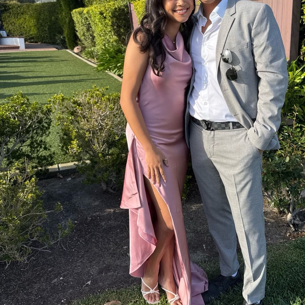 Elegant Pink Wedding Guest Dress - Picture 2 of 3